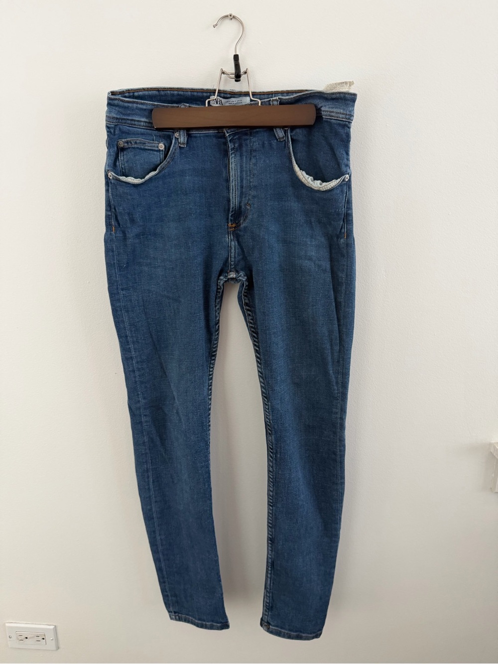 Zara Classic Dark Skinny Jeans - Blue